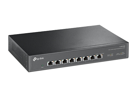 .8-port 10/100Mbps/1/2,5/10 Gbps Switch TP-LINK "TL-SX1008", steel case, Desk/Rackmount