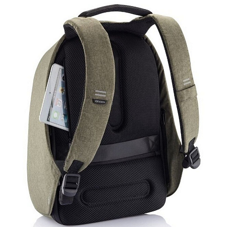Backpack Bobby Hero Regular, anti-theft, P705.297 for Laptop 15.6" & City Bags, Green