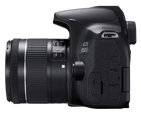 Зеркальный фотоаппарат Canon EOS 850D + EF-S 18-55 IS, Чёрный