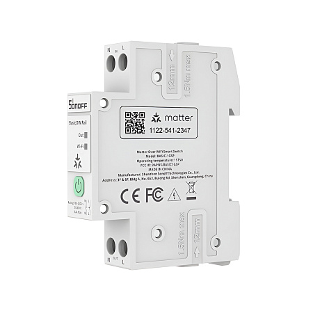 Sonoff Matter Over Wi-Fi Smart DIN Rail Switch BASIC-1GSP