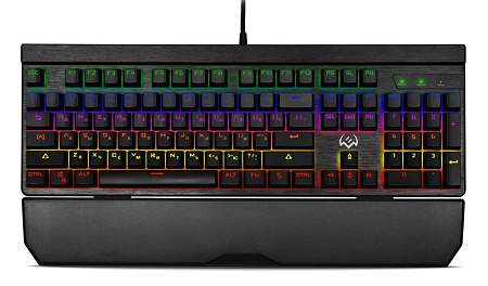 Gaming Keyboard SVEN KB-G9500, Mechanical, Blue SW, Fn keys, Programmable, Win Lock, Wrist rest, RGB