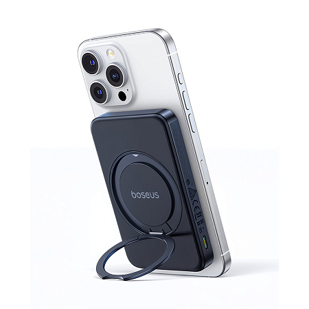 Baseus Power Bank Magsafe PicoGo Qi2 with Kickstand 5000mAh, 20w with cable Type-C 0.3m, Black