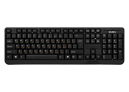 Клавиатура SVEN KB-C2200W, Беспроводное, Чёрный