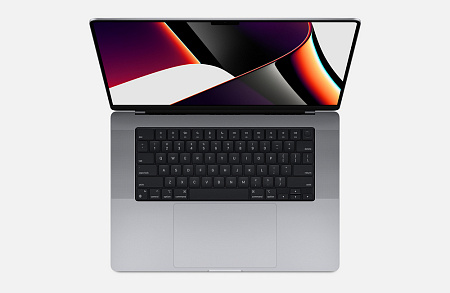 Ноутбук 16,2" Apple MacBook Pro 16 A2485, Космический серый, M1 Pro with 10-core CPU and 16-core GPU, 16ГБ/512Гб, macOS Monterey