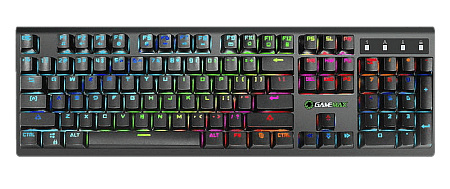 Gaming Keyboard Gamemax KG801, Mechanical, FN Keys, Anti-Ghosting, RGB, EN layout, Black.USB Gaming Keyboard Gamemax KG801, Mechanical, FN Keys, Anti-Ghosting, RGB, EN layout, Black.USB