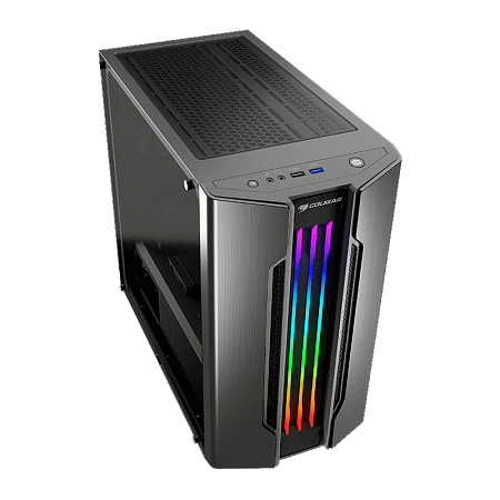 Case mATX Cougar Gemini M, w/o PSU, 1x120mm fan, ARGB stips, Tempered Glass, USB3.0, Iron-Gray