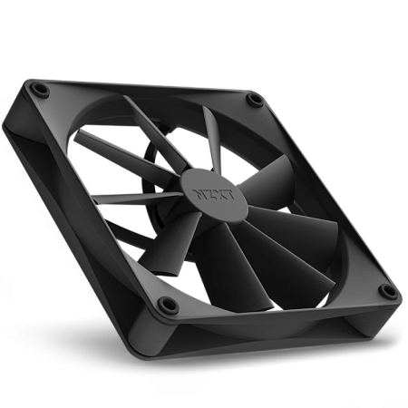 PC Case Fan NZXT F140Q, 140x140x26mm, 18.7-23dB, 42.92-101CFM, 500-1200RPM, FDB, 4 Pin, Black