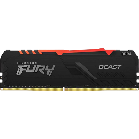 32GB DDR4-3600MHz  Kingston FURY Beast RGB (Kit of 2x16GB) (KF436C18BBAK2/32), CL18-22-22, 1.35V,Blk