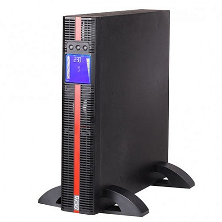 UPS PowerCom MRT-2000, Rack&Tower, 2000VA/2000W, Online, LCD, USB,SNMP SLOT, Ex.Batt. Con., 2xSchuko