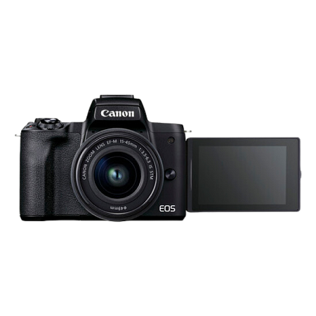 Беззеркальный фотоаппарат Canon EOS M50 Mark II, Black + EF-M 15-45 IS, Чёрный