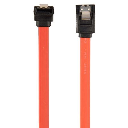 Cable Serial ATA III   10 cm data, 90 degree connector, metal clips, Cablexpert CC-SATAM-DATA90-0.1M