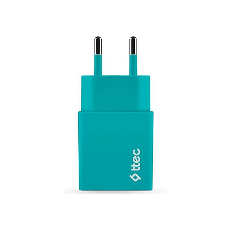 ttec Wall Charger with Cable USB to Lightning 2.4A (1.2m) Smart Travel, Turquoise ttec Wall Charger with Cable USB to Lightning 2.4A (1.2m) Smart Travel, Turquoise