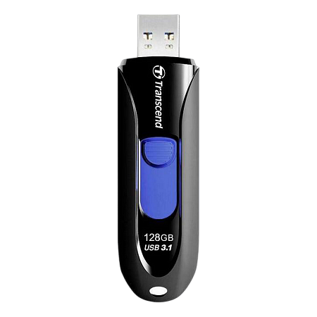 USB Flash накопитель Transcend JetFlash 790, 128Гб, Чёрный/Синий