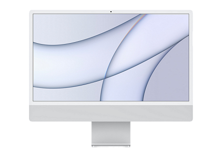 Моноблок Apple iMac A2438, 24", M1 with 8-core CPU and 8-core GPU, 8Гб/256Гб, macOS Big Sur, Серебристый
