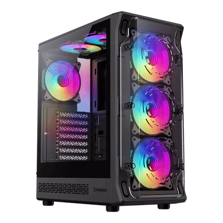 Компьютерный корпус Gamemax Starlight 2 AB, Midi-Tower, Без блока питания, Чёрный
