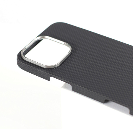 VANTA Case Carbon Ring Plain 600D Magsafe  for  iPhone 16 Pro, Plain Black