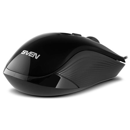 Mouse SVEN RX-520S, 800-3200 dpi, 6 buttons, Ambidextrous, Silent, 83g., 1.5m, USB, Black Mouse SVEN RX-520S, 800-3200 dpi, 6 buttons, Ambidextrous, Silent, 83g., 1.5m, USB, Black