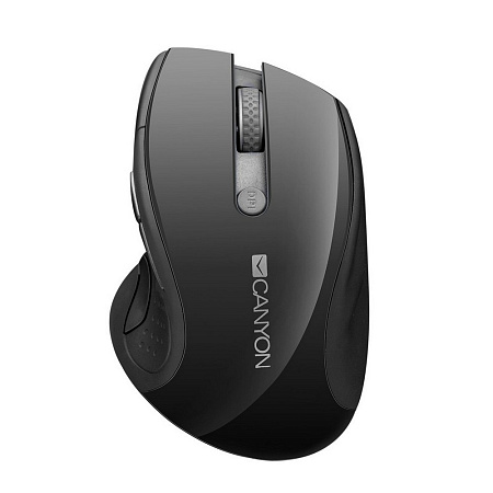 Wireless Mouse Canyon MW-01, Optical, 1000-1600dpi, 6 buttons, Ergonomic, Black Wireless Mouse Canyon MW-01, Optical, 1000-1600dpi, 6 buttons, Ergonomic, Black