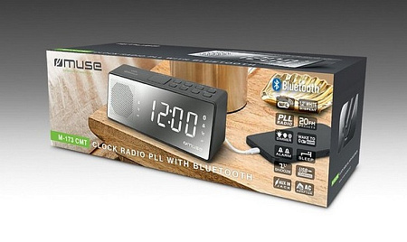 MUSE M-173 CMT, Tuner FM, Clocks: Double Alarme, NFC, Black