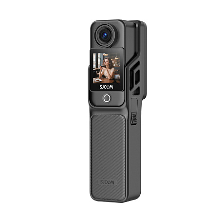 SJCAM Action Camera C400, Sixaxis Gyro Stabilizer, 30m with Waterproof Case, 4K30fps, Screen: 229" rotate touch screen + 13", Black