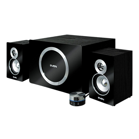 Speakers SVEN "MS-1085" Black / Silver, 46w / 20w + 2x13w / 2.1 Speakers SVEN "MS-1085" Black / Silver, 46w / 20w + 2x13w / 2.1