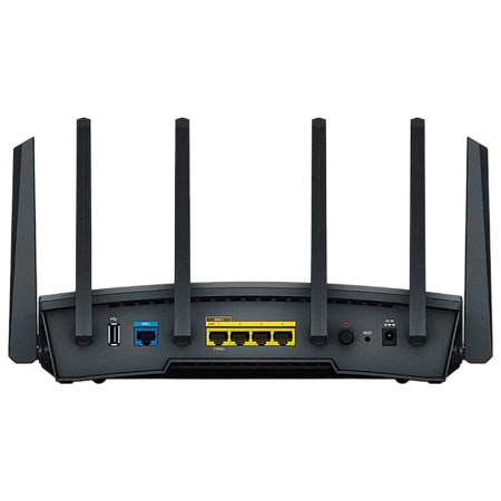 Wi-Fi 6 Tri-Band Synology Router "RT6600ax", 6600Mbps, 1GB DDR3, MIMO, Gbit Ports, USB3.0