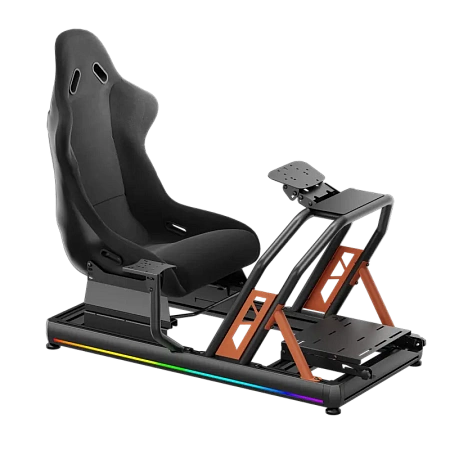 Игровое кресло Lumi LRS08-BS02-KP01, Ткань, Черный | Оранжевый