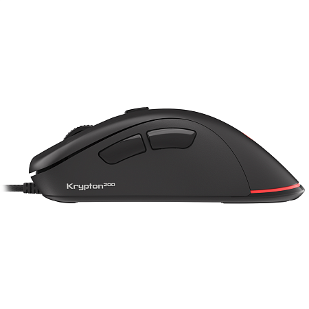 Genesis Mouse Krypton 200, 6400 DPI, RGB Illuminated, Silent, With Software, Black