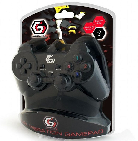 Gamepad GMB JPD-UDV-01, 4 axes, D-Pad, 2 mini joysticks, 10 buttons, Dual vibration, USB Gamepad GMB JPD-UDV-01, 4 axes, D-Pad, 2 mini joysticks, 10 buttons, Dual vibration, USB