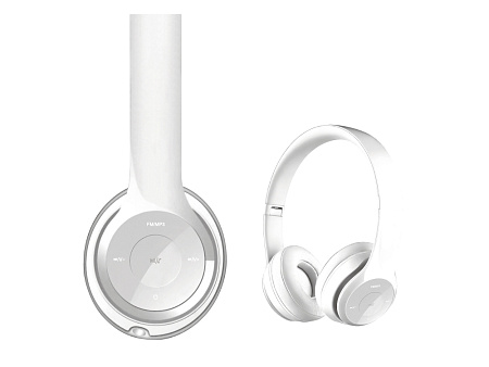 Bluetooth HeadSet Freestyle"SoloFH0915" White, 3.5mm jack, Mic, MicroSD slot, FM, USB charg, 400mAh