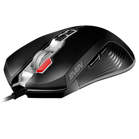 Gaming Mouse SVEN RX-G850, 500-6400 dpi, 8 buttons, 166g., Ambidextrous, Programmable, Built-in memo