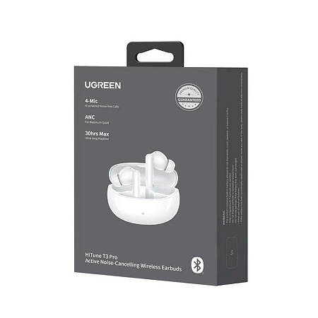 UGREEN TWS HiTune T3 Pro ANC | WS206, White UGREEN TWS HiTune T3 Pro ANC | WS206, White