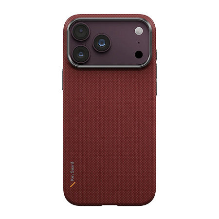Uniq Case for iPhone 18 Pro Max 6.9 Hybrid Magclick Charging Keva Edge, Ember Red