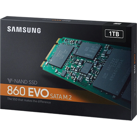 .M.2 SATA SSD 1.0TB Samsung 860 EVO "MZ-N6E1T0BW" [R/W:550/520MB/s, 97 IOPS, MJX, V-NAND 3bit MLC]