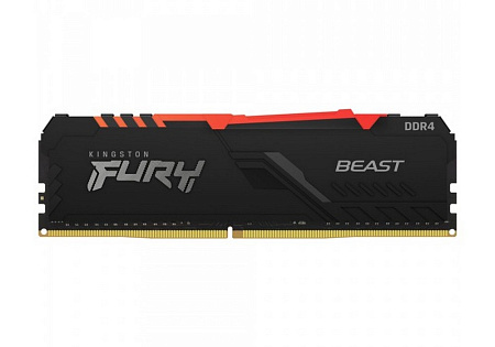 .8GB DDR4-3200MHz  Kingston FURY Beast RGB (KF432C16BBA/8), CL16-18-18, 1.35V, Intel XMP 2.0, Black