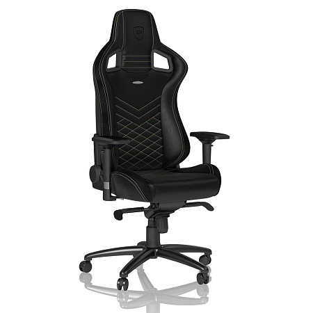 Gaming Chair Noble Epic NBL-PU-GOL-002 Black/Gold, User max load up to 120kg / height 165-180cm