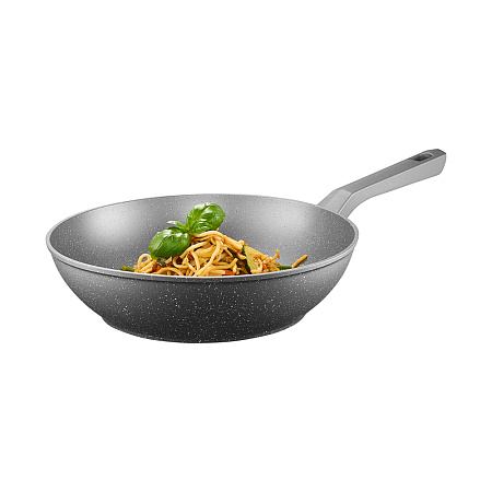Ambiton, Wok, Silverstone, 28 Cm, Qualum Basic Stone, Aluminium