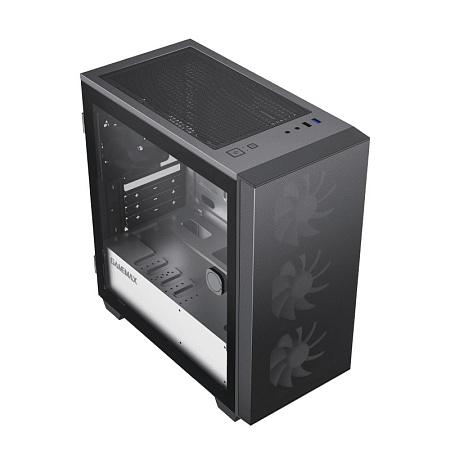Case mATX GAMEMAX Aero Mini, w/o PSU, 0.6mm, 4x120mm ARGB, ARGB Hub, Front Mesh, Tempered Glass, DF,