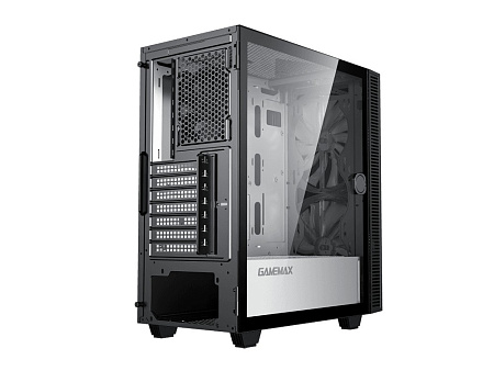 Case ATX GAMEMAX Aero, w/o PSU, 0.5mm, 2x200mm & 1x120mm ARGB fans, ARGB+PWM Hub, Front Mesh, TG, DF