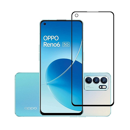 Helmet Diamond Glass 4D Oppo Reno 6 5G, Black Helmet Diamond Glass 4D Oppo Reno 6 5G, Black