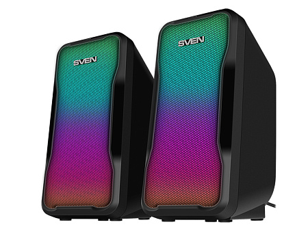 Speakers SVEN "435" Black, 10w, USB power / DC 5V, RGB Light