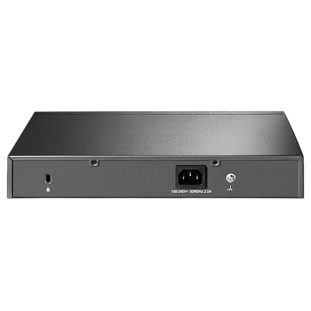.8-port Gigabit  Managed PoE+ Switch, TP-LINK "T2500G-10MPS", 2x1Gbps SFP, 116W Budget, steel case