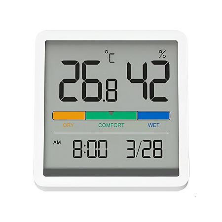 MIIIW Comfort Temperature and humidity clock, White MIIIW Comfort Temperature and humidity clock, White