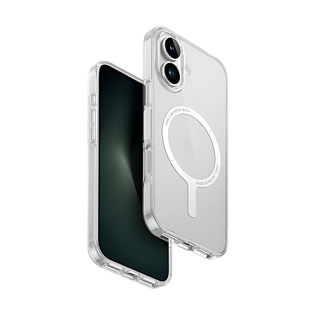 Uniq Case for iPhone 16 Hybrid Clario (ECO) with Magclick Charging, Clear