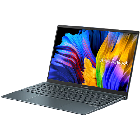 Ноутбук 14" ASUS Zenbook 14 UM425QA, Pine Grey, AMD Ryzen 7 5800H, 16Гб/512Гб, Без ОС