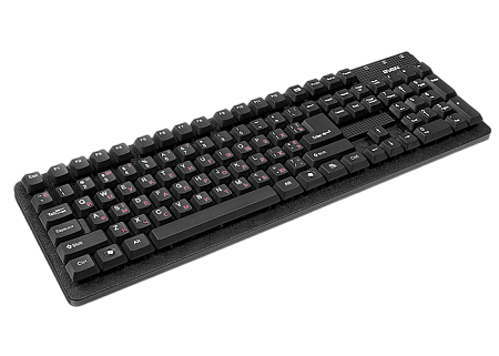 Keyboard SVEN Standard 301, Classic layout, Splash proof, Calculator key, 1.5m, USB, EN/RU, Black