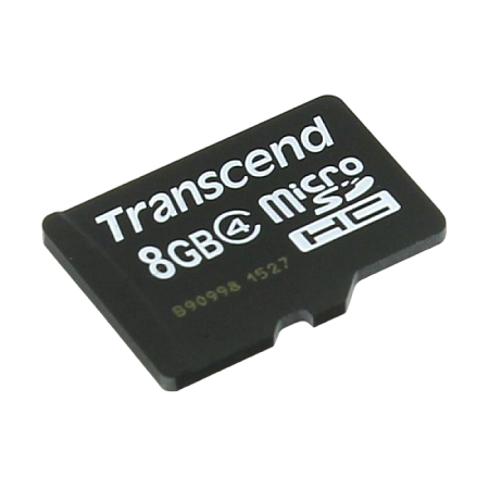 Карта памяти Transcend microSDHC Class 4, 8Гб (TS8GUSDC4)