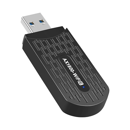 Adapter WiFi 6.0 USB-A, 1800 Mbps, Dual-Band (2.4GHz / 5GHz), Black