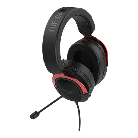 Игровая Гарнитура ASUS TUF Gaming H3, Проводной аналоговый, Чёрный/Красный 
