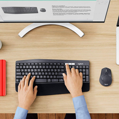 Клавиатура и мышь Logitech MK850, Беспроводное, Чёрный